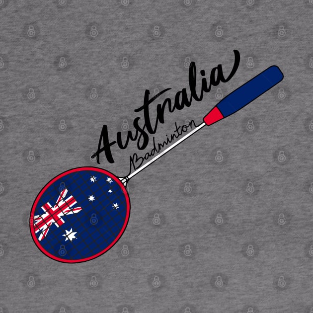 Australian Badminton Racquet Sports (Australia) Flag by Mochabonk